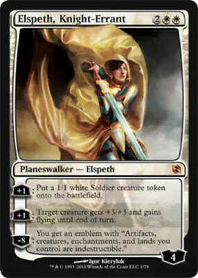 1x Elspeth Knight-Errant - Foil Light Play English Duel Decks: Elspeth Vs Tezz • $9.08