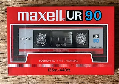 Maxell UR-90 Blank Audio Cassette Tape 90 Min Normal Bias  NEW 1980’s • $3.75