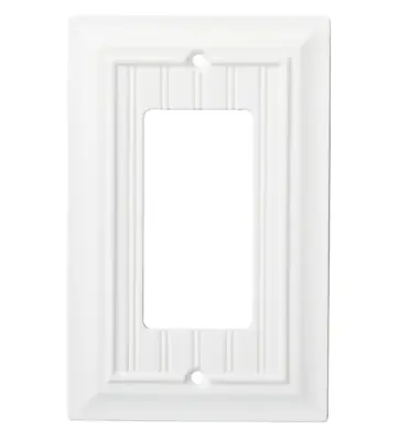 $7 • Buy Brainerd W37232-PW Pure White Beadboard Single GFCI Decora Wall Cover Plate