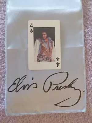 Elvis Presley Signature Blue Scarf&2 Sided Photo Playing Card Near Mint-mint L 2 • $22