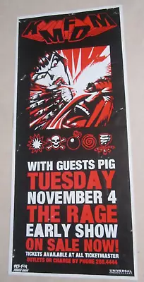 $24 • Buy KMFDM Poster 1997 Original Vintage Concert Show Flyer W/ PIG