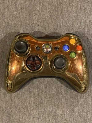 $29.99 • Buy Microsoft Xbox 360 Special Edition Chrome Wireless Controller Gold