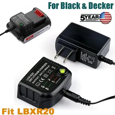 LCS1620 Lithium Battery Charger For Black Decker 20V Battery LBXR20 LBXR20-OPE • $11.98