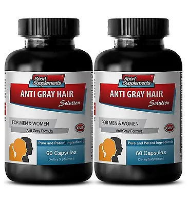 $55.33 • Buy Preventing Graying Of Hair - Anti-Gray Hair Solution 1500mg - Biotin 5000 2B