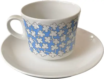 £327.04 • Buy Arabia Finland Pizzicato Blue Cup & Saucer Vintage VERY RARE Flower