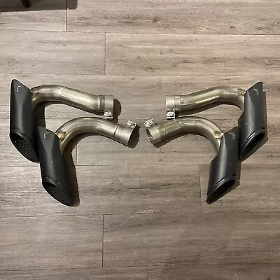 LAMBORGHINI URUS 2024 Quad Exhaust Tips Matte Black 4ML253682AP 4ML253682AQ • $349.99