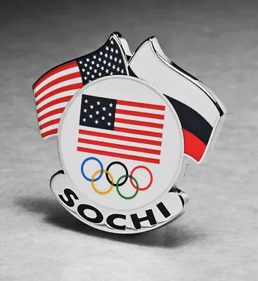 $4.95 • Buy Team Usa Usoc 2014 Sochi Russia Olympic Games Pin Badge 2022 Beijing Trader 
