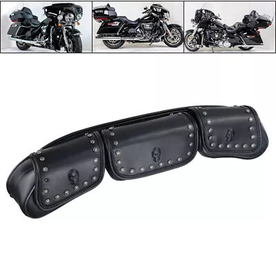 3 Pocket Windshield Bag Tri Pouch For Harley Touring Electra Glide 1996-2013 • $40.31
