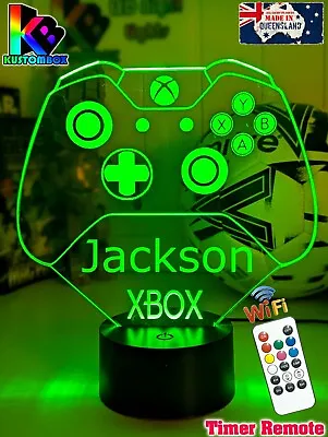 Xbox Game Controller Personalised Name 3d Led Night Light Xbox  + Remote Control • $39.99