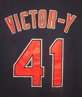 CLEVELAND INDIANS Victor Martinez Baseball T Shirt XL Victory Tee #41 First Base • $30