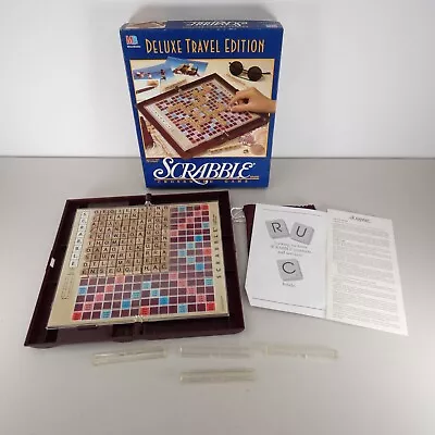 VTG Scrabble Deluxe Travel Edition Game - 1990 - Milton Bradley - 100% Complete • $24.95