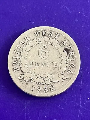 £0.50 • Buy 1938 British West Africa 6 Pence (sixpence) Coin