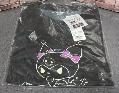 UNIQLO Sanrio KUROMI & MY MELODY T-shirt Oversize Fit S Size Dark Gray JAPAN • $33.91