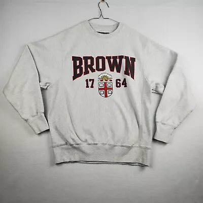 Brown University Vintage Champion Sweatshirt Men's Small Gray Reverse Weave • $69.29