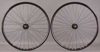 H + Plus Son Archetype Black Rims Track Fixed Gear Bike Wheelset DT Radial Front • $349