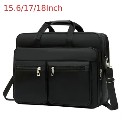 15.6/17/18  Business Laptop Bag Padded Case Notebook Briefcase Shoulder Handbag • £13.99