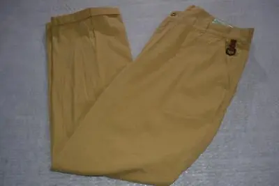 46431-a Orvis Pants Buzz Off Insect Shield Leather Trim Tan Size 40 X 33 Mens • $39.99