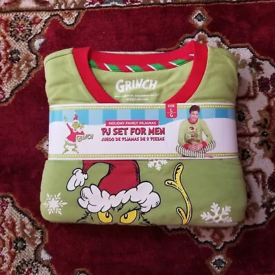 Dr Seuss The Grinch Holiday Family Pajama Set For Men Size New Size L • $12