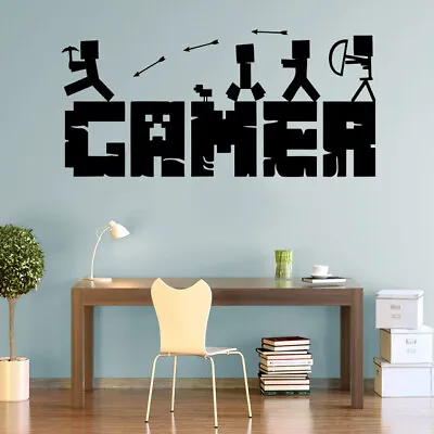 Gaming Wall Art Stickers MINE Home Decor Decals Kids Room Game Room Vinyl • $20.91