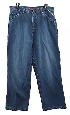 Unionbay Jeans Adult 34/29  (36/30) Straight Leg Blue Jeans Men • $13.94