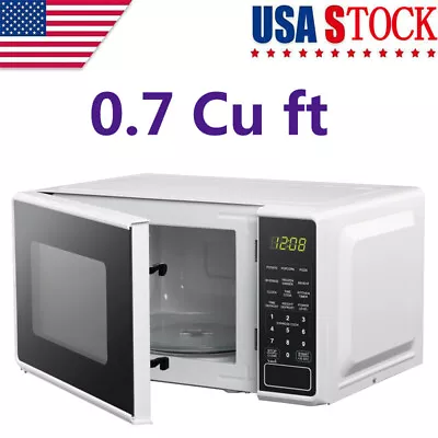 0.7 Cu Ft Compact Countertop Microwave Oven 700 Watt Kitchen Compact White US • $57.75