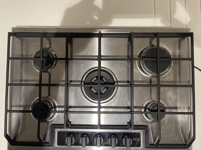 £30 • Buy AEG Stainless Steel 5 Burner HGB75420YM 75 Cm Gas Hob