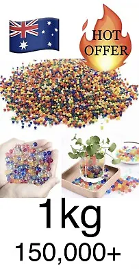$38.90 • Buy 1 Kg Orbeez Mixed Colours Crystal Water Plant Beads Bio Hydro Gel Ball Garden