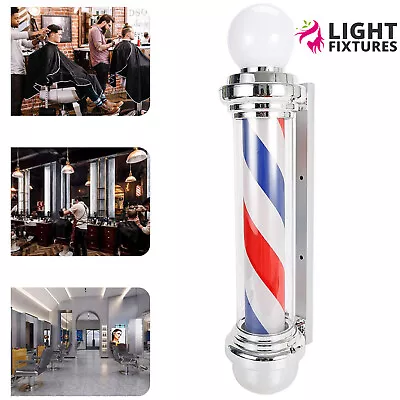 Rotating Barber Pole Light Vintage Barber Pole Lamp Ourdoor LED Hair Salon Sign • $85