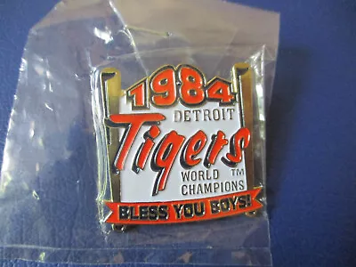 Detroit Tigers 1984 World Champions Bless You Boys Lapel Hat Pin * • $7.99