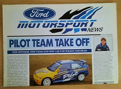 FORD MOTORSPORT Car Brochure. 1993 UK Catalogue / Prospekt. BTCC Racing RS2000 • £12