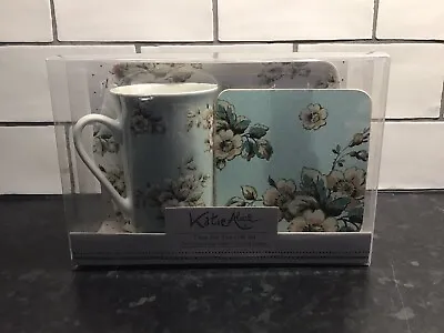Katie Alice Time For Tea Gift Set-China Mug Scatter Tray Coaster Cottage Flower • £14.99