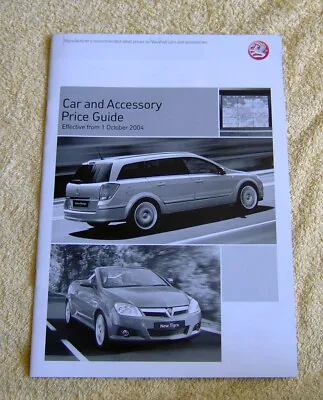Vauxhall Car Price Guide 1st Oct 2004 Corsa Astra H Vectra C Monaro VXR • $4.42
