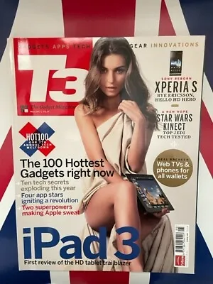 T3 Magazine May 2012 IPad 3 Star Wars Kinect Issue 202 Sony Experia S • £10