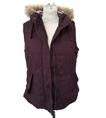 MARKS & SPENCER Indigo Collection Purple Padded Gilet - Size 12 (RRP £49.50) • £24.99