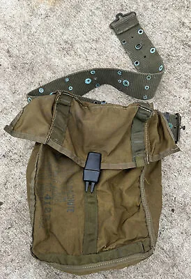 Vintage Green Nylon US Military Sling Bag Made In USA “MK 5T Parachute” • $40