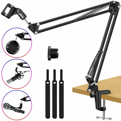 £19.64 • Buy Microphone Stand, Adjustable Microphone Suspension Boom Scissor Arm Stand