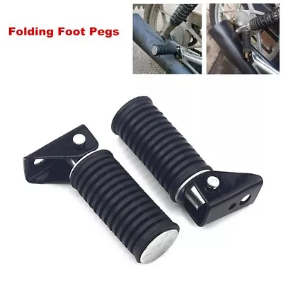  Motorcycle Pit Dirt Bike Folding Foot Pegs Rear Set Pedals Passenger Footrest • $16.88