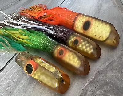 Lot Of 4 Vintage Fenwick Big Game Fishing Trolling Lures Made In USA • $28