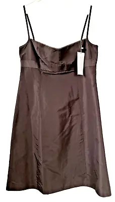 J. CREW Brown 100% Silk Dress Sz 14 NWT • $23.95