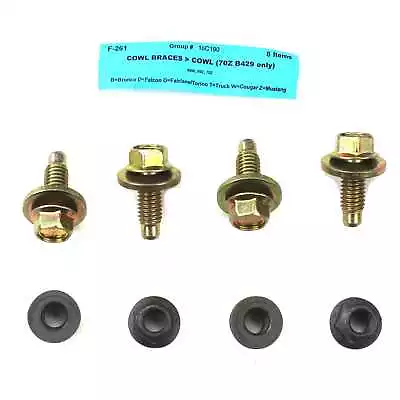 Mustang Export Brace Bolts To Cowl (4) 1969 1970 • $24.48