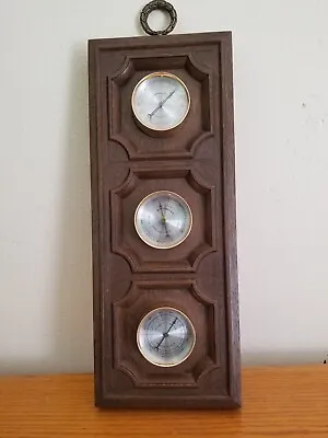 Springfield Weather Station Barometer Thermometer Hygrometer Vintage Wall Decor • $34