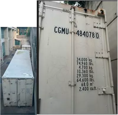 $8000 • Buy 40ft Refrigerated Shipping Storage Container W Internal Panelling