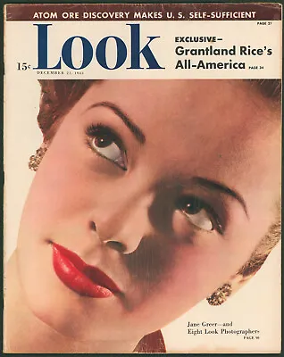 LOOK Magazine December 21 1948 Jane Greer Christmas Ads 1940s Toys ~Dom DiMaggio • $29.99