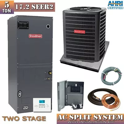 5 Ton 17.2 SEER2 Goodman Ducted Central Air Conditioner Split System GSXC7 AMVT6 • $5986