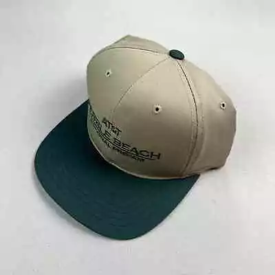 Vintage AT&T Pebble Beach Golf Hat Cap Strapback Tan National Pro-Am PGA Tour • $21.99