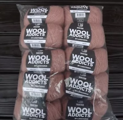 Lang Yarn  Wool Addicts  Water  New Sealed Bag Of Ten 100 % Alpaca Col. 19 • $95