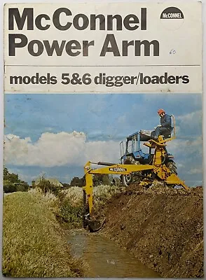 Original McConnel Power Arm Model 5 & 6 Digger Loaders Brochure C 1970's • £9