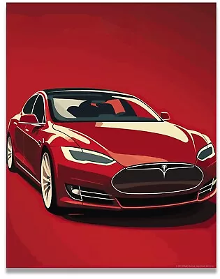 Tesla 11x14 Decor Poster | Tesla Car Design | Artistic Print | Interior Decorati • $9.95