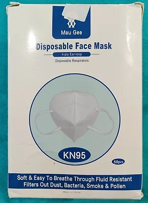 Disposable FFP2 Face Mask 4-ply Ear-loop Respirators Non Medical  50pcs • £9.90