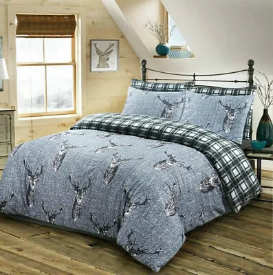 $68 • Buy All Size Bed Quilt Duvet Doona Cover Set 100% Cotton Bedding Pillowcase Deer
